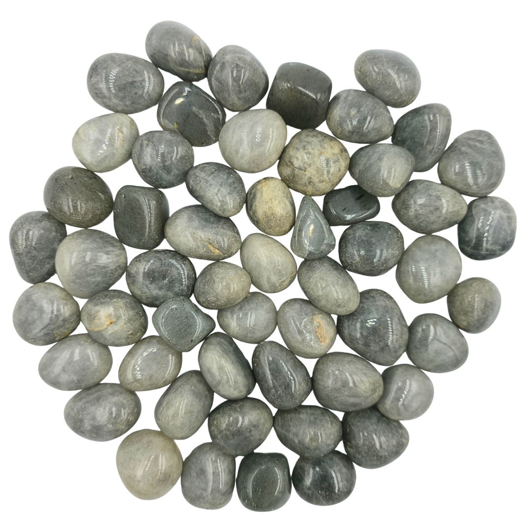 Grey Agate Tumbled Gemstone Medium  - Pack of 10