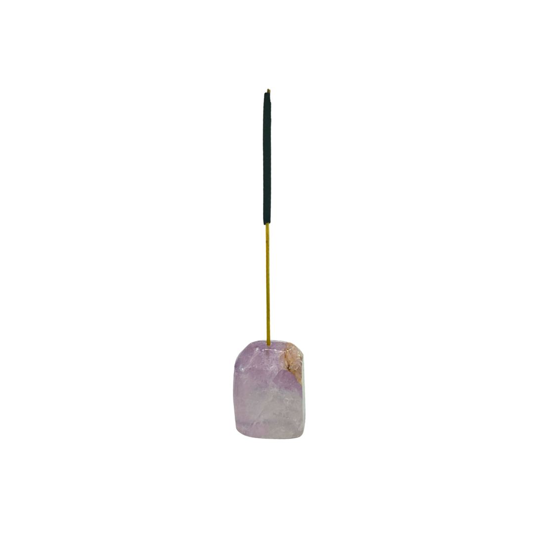 Kunzite Tumbled Gemstone Incense Holder
