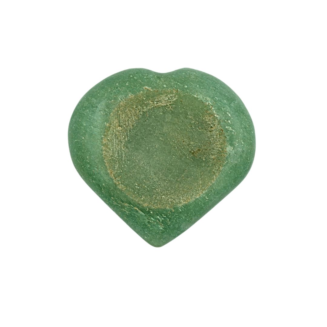 Green Aventurine Sphere Stand Heart (3cm cradle)
