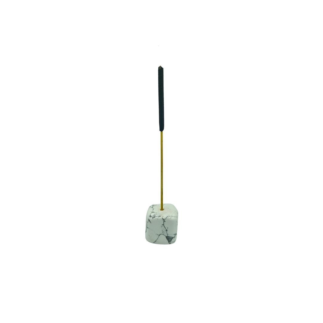Howlite Tumbled Gemstone Incense Holder