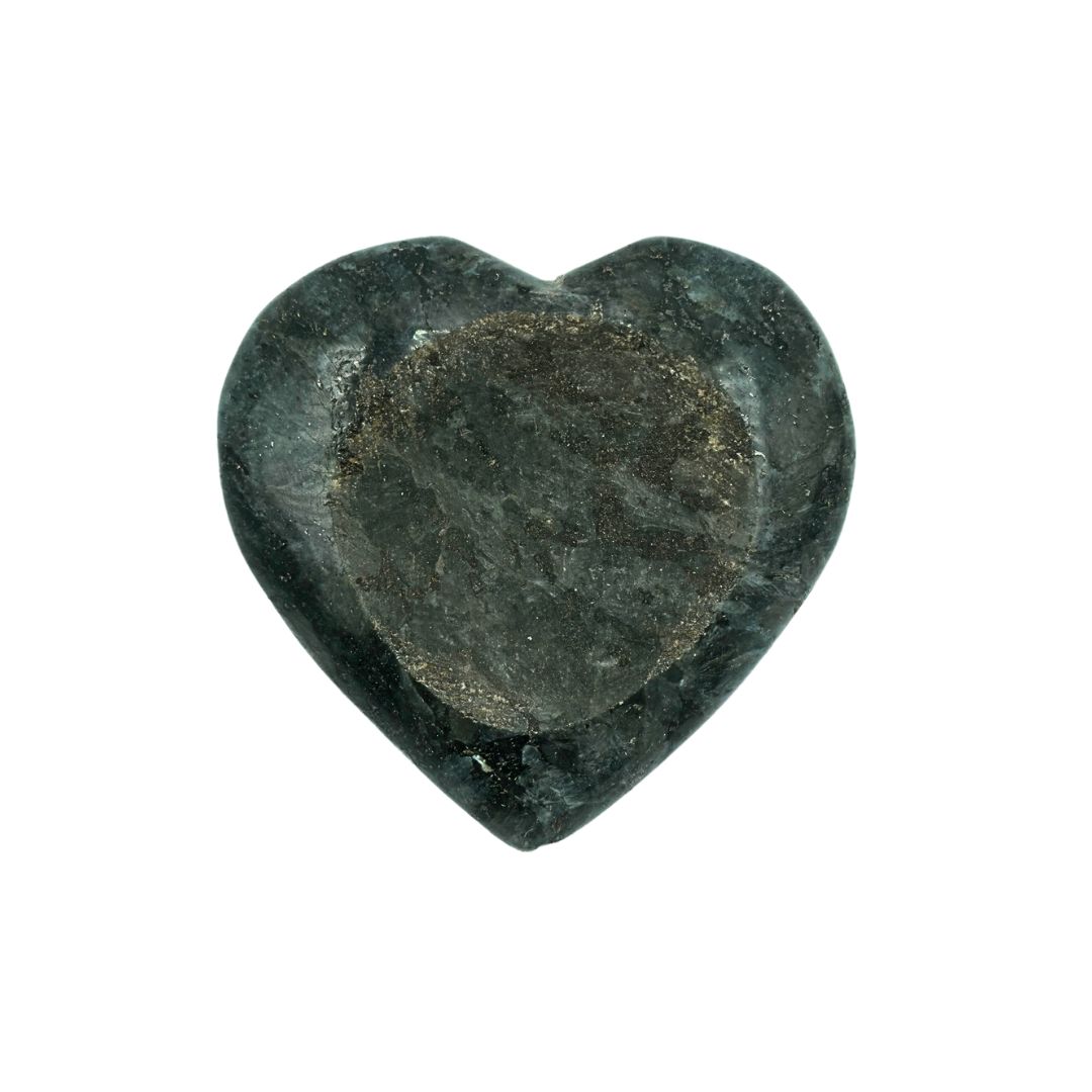 Larvikite Sphere Stand Heart (3cm cradle)
