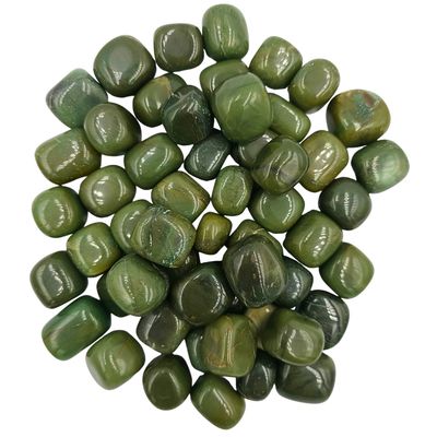 Green Jade Tumbled Gemstone Medium - Pack of 10