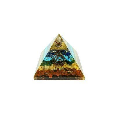 Orgonite Pyramid Chakra with Spiral (180g 7x7cm)