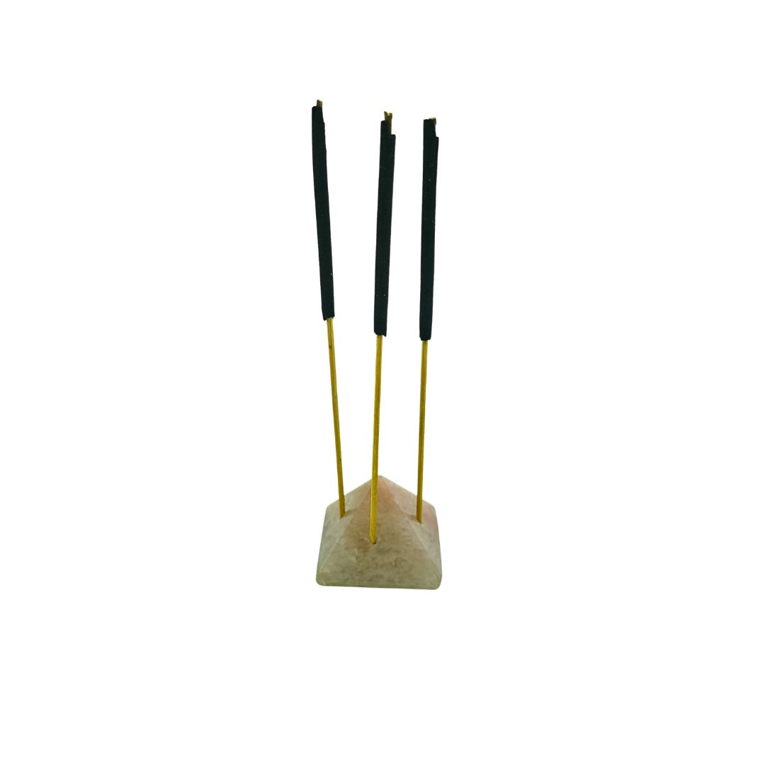 Peach Calcite Mini Pyramid Incense Holder