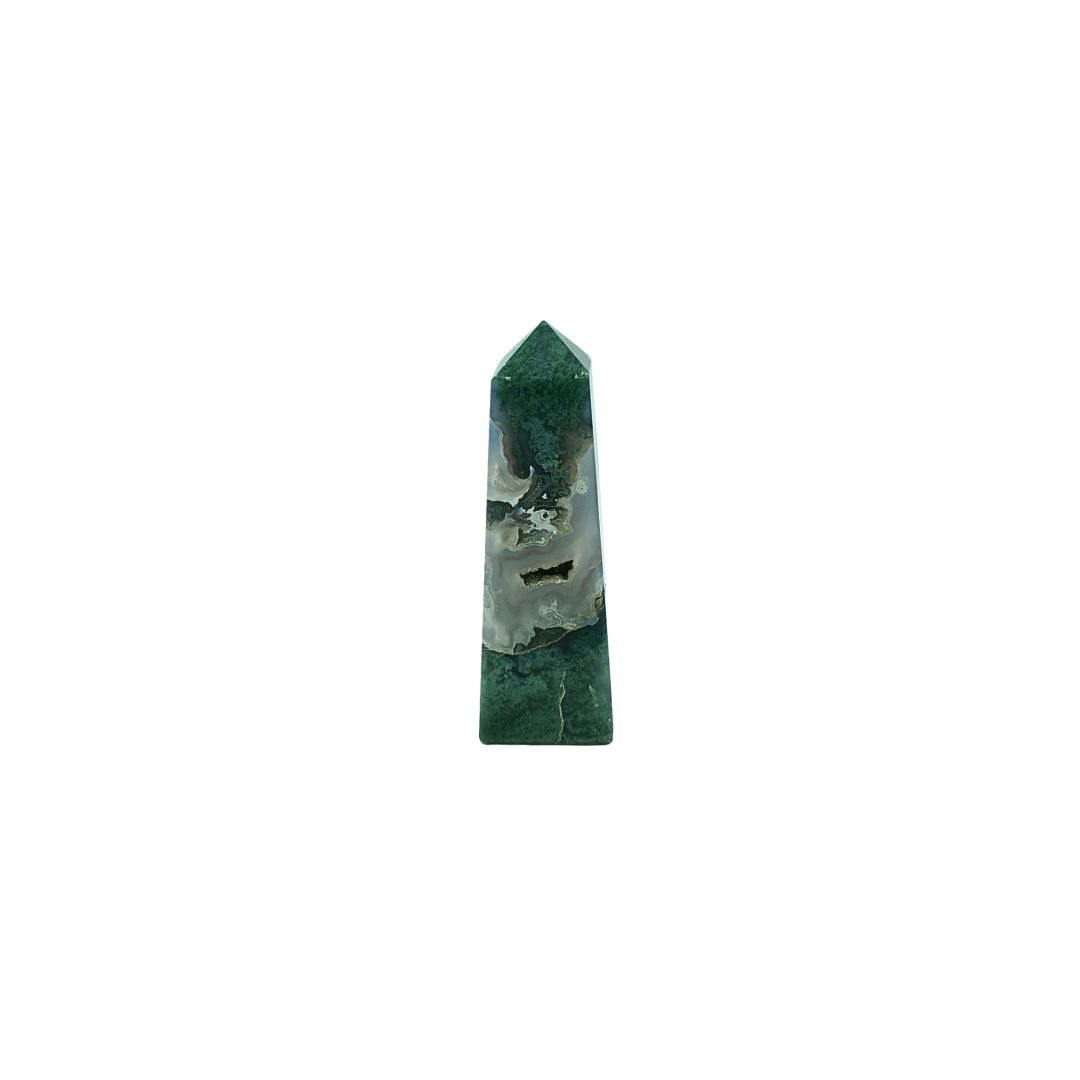 Moss Agate Tower 140g