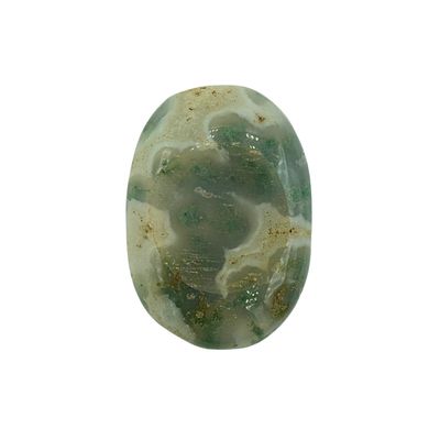 Moss Agate Sphere Stand Oval (3cm cradle)