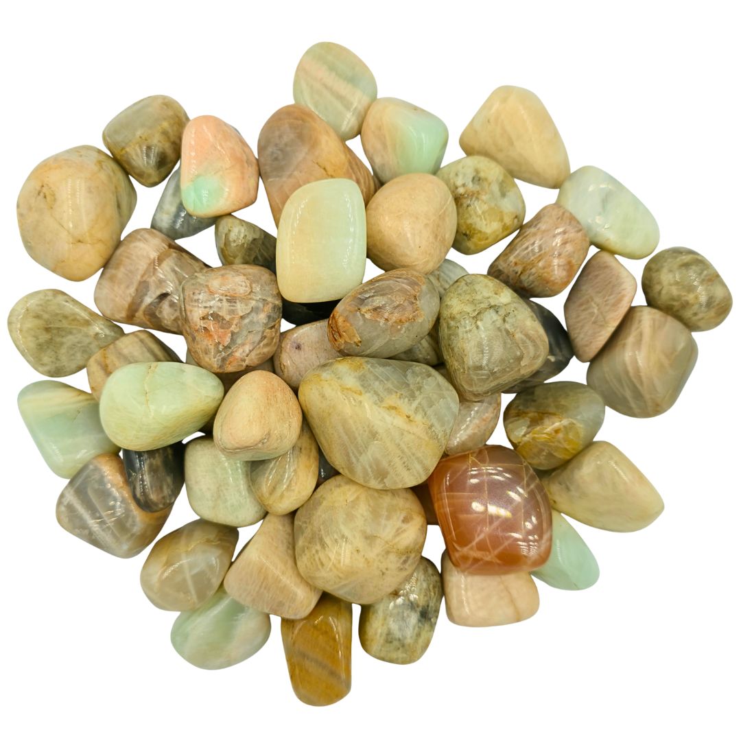 Multi Moonstone Tumbled Gemstone Medium - Pack of 10