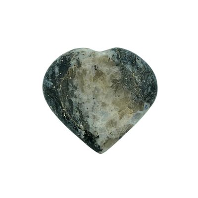 Rainbow Moonstone Sphere Stand Heart (3cm cradle)