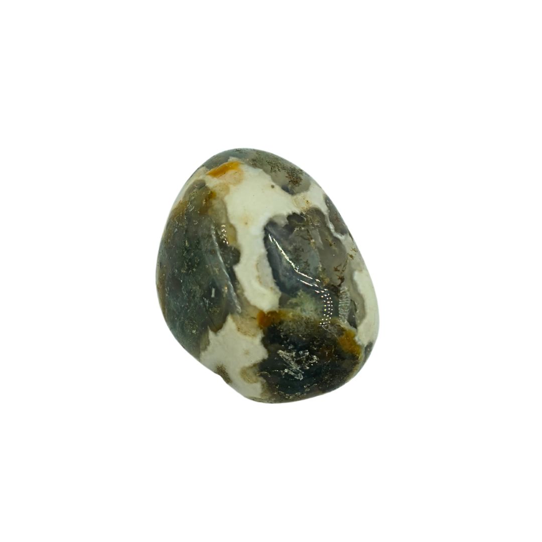 Moss Agate Tumbled Gemstone Small - Single