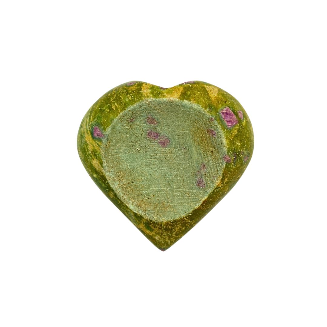 Ruby Fuchsite Sphere Stand Heart (3cm cradle)