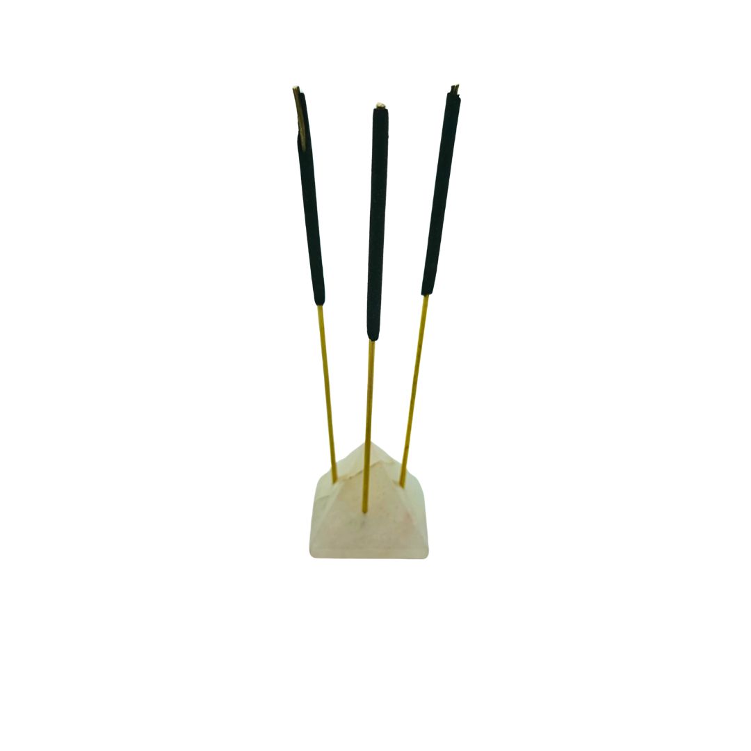 Rose Quartz Mini Pyramid Incense Holder