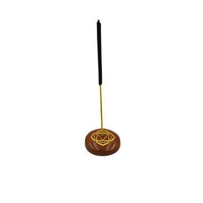 Red Jasper Root Chakra Engraved Cabochon Incense Holder