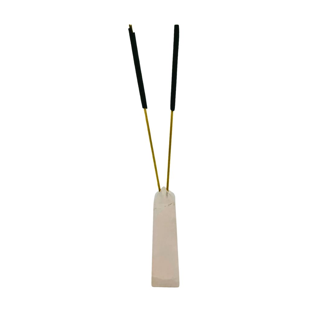Rose Quartz Tower Incense Holder