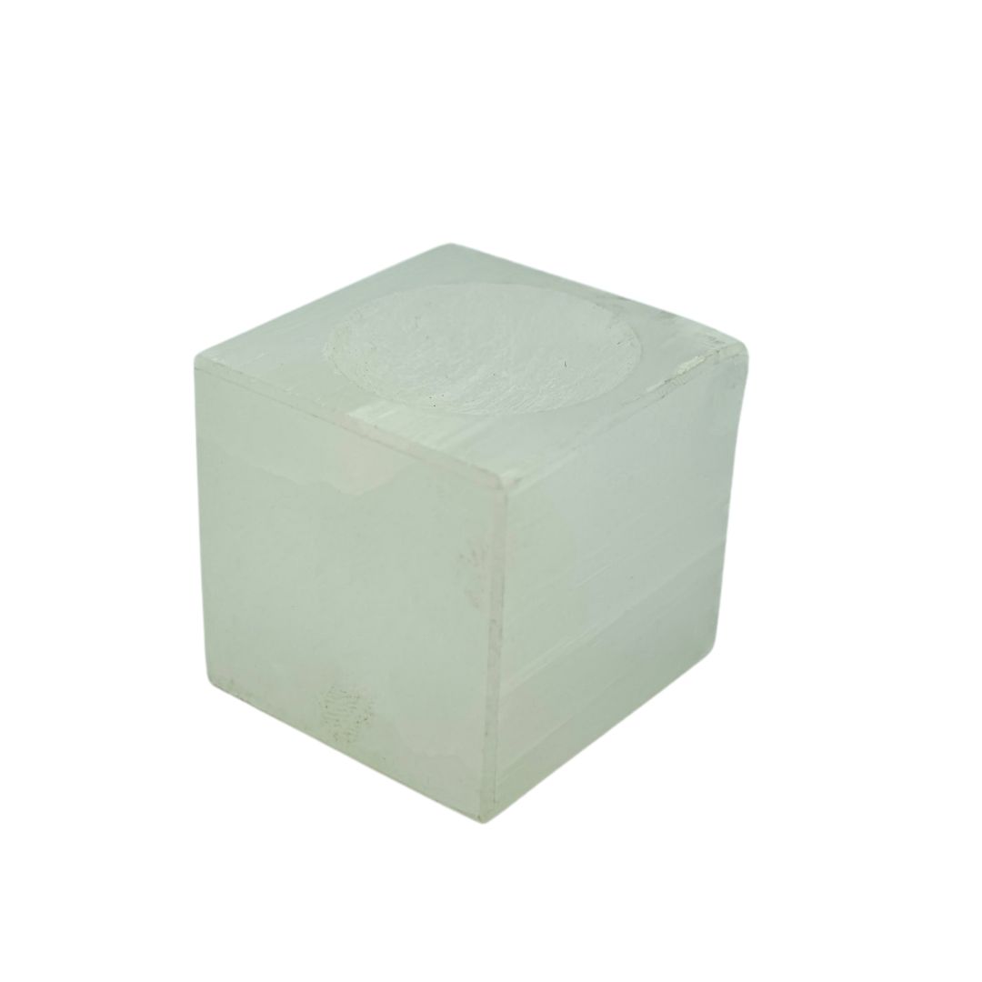 Selenite Cube Sphere Stand 45mm (3cm Cradle)
