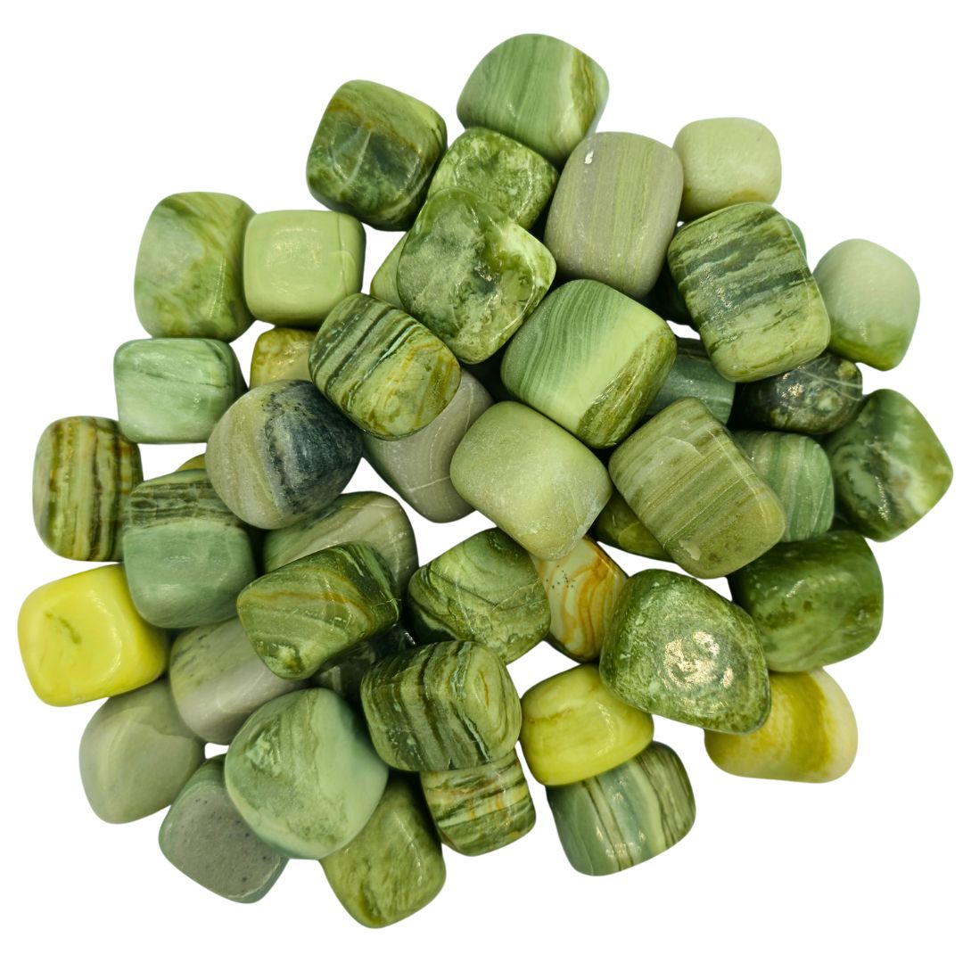 Serpentine Tumbled Gemstone Small  - Pack of 10