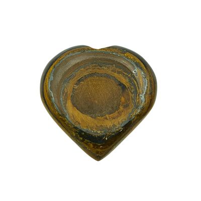 Tigers Eye Sphere Stand Heart (3cm cradle)