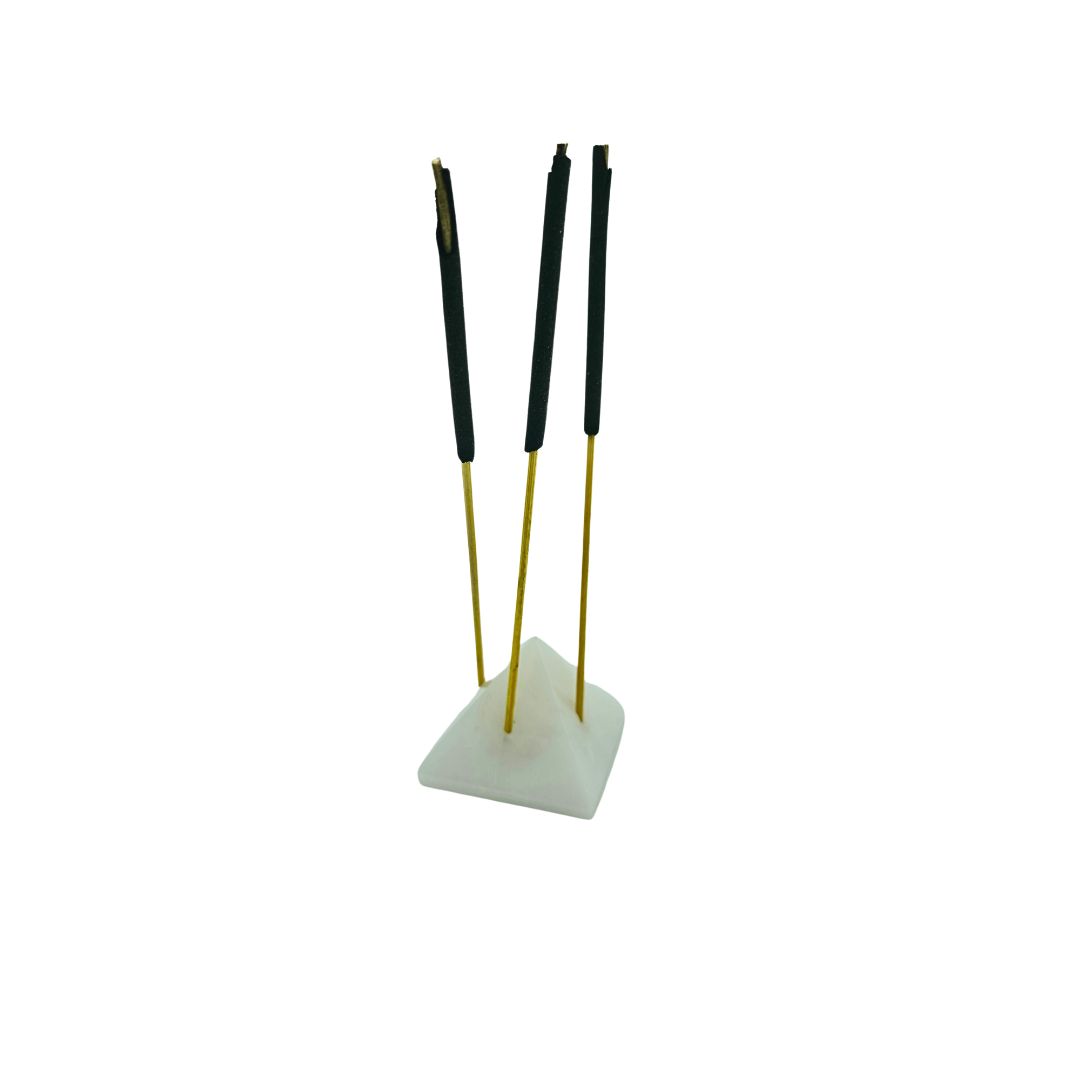 White Jade Mini Pyramid Incense Holder