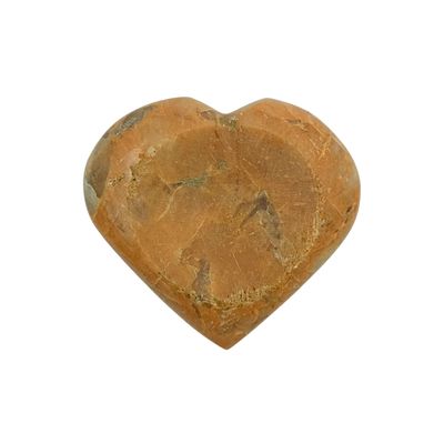 Dark Peach Moonstone Sphere Stand Heart (3cm cradle)