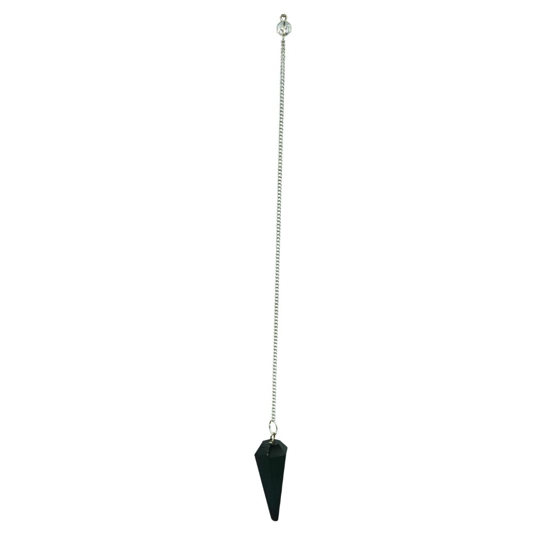Black Tourmaline Pendulum Hexagonal Cone