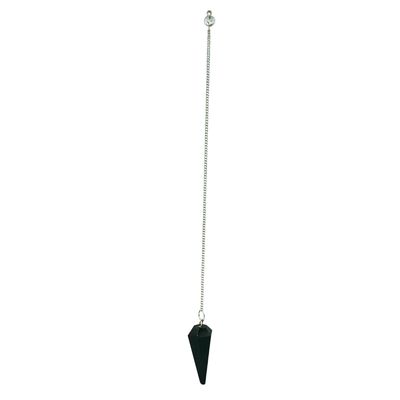Black Tourmaline Pendulum Hexagonal Cone