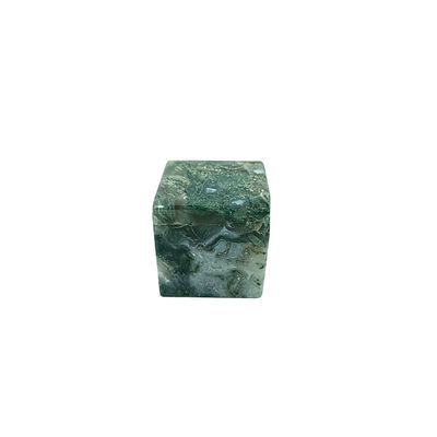 Moss Agate Cube (200g)