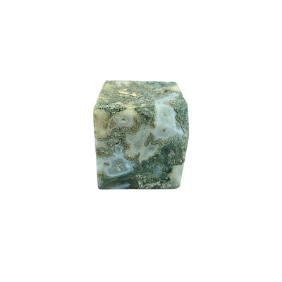 Moss Agate Cube (330g)