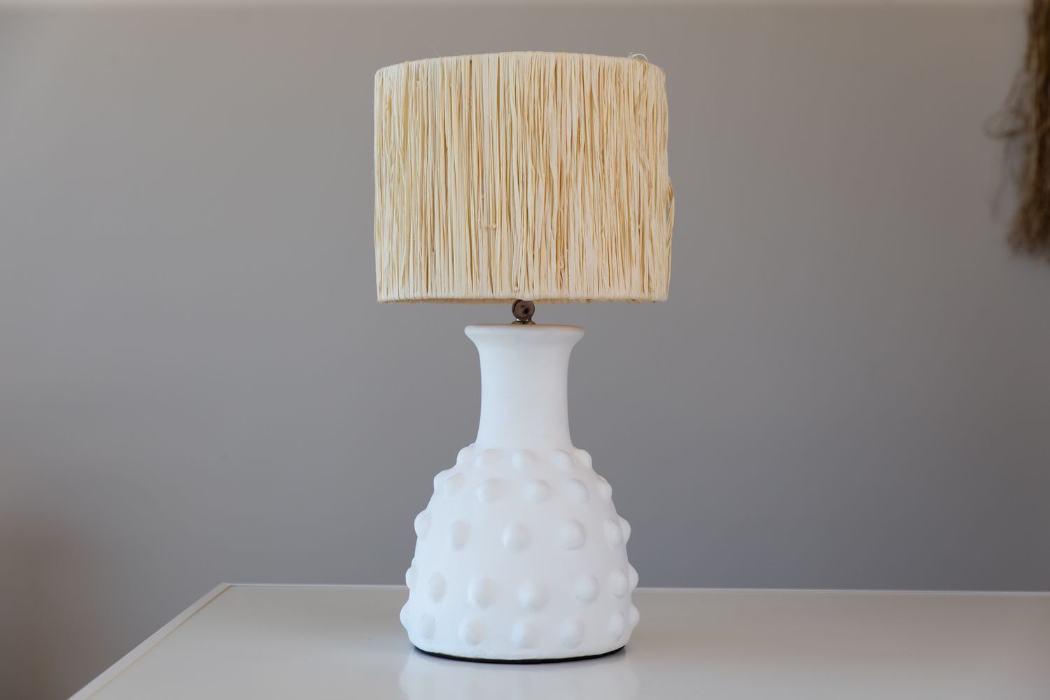 Table Lamp Decor Terracotta Seagrass Shade