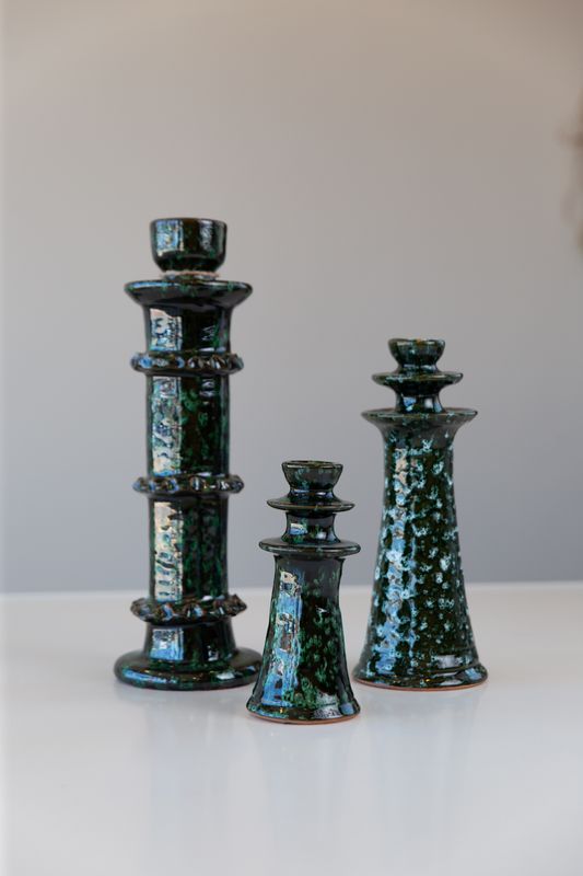 Green Candle Holder Medium