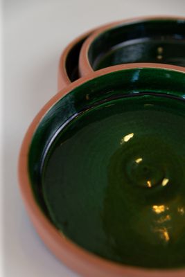 Green Terracotta Plates Set Of 3