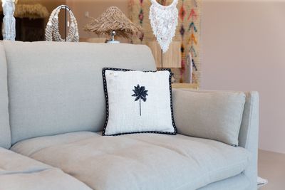 Black Palm Tree Pillow