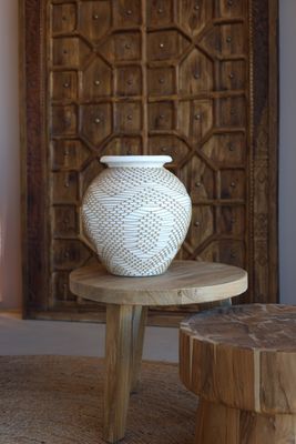 Terracotta Pot Rattan Weave