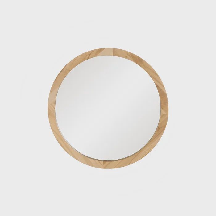 Spiegel Rond houten lijst (40 cm)
