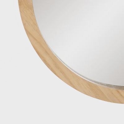 Spiegel Rond houten lijst (40 cm)