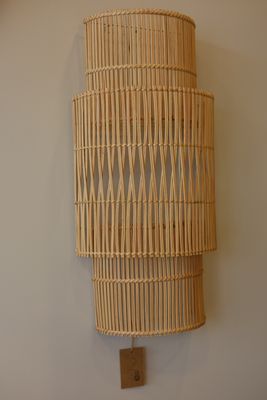 Wandlamp rattan 2 lagen