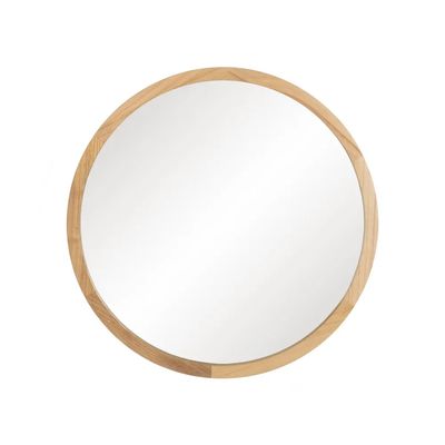 Spiegel Rond houten lijst (60 cm)