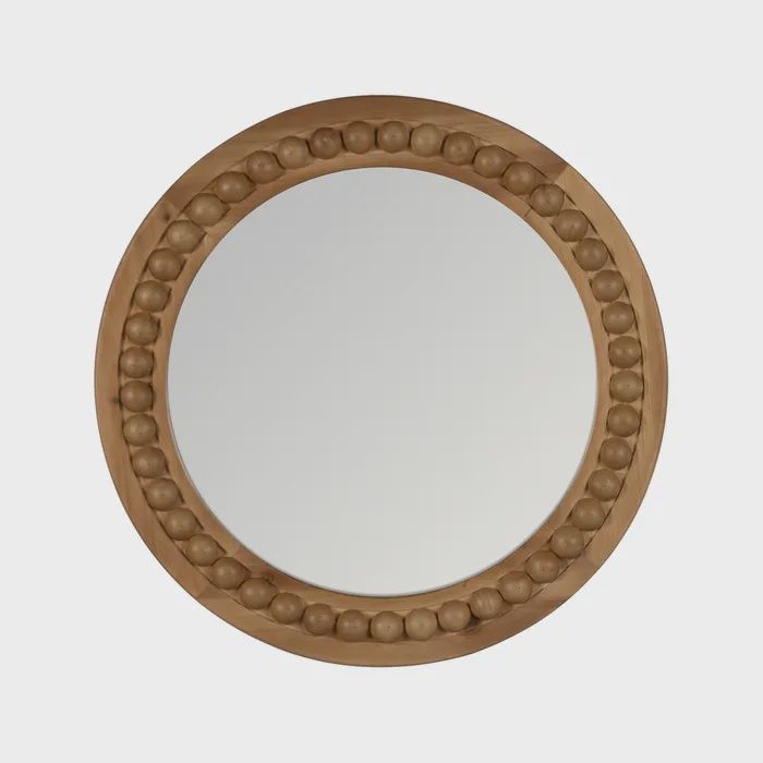 Spiegel Rond houten lijst bubbels (klein)
