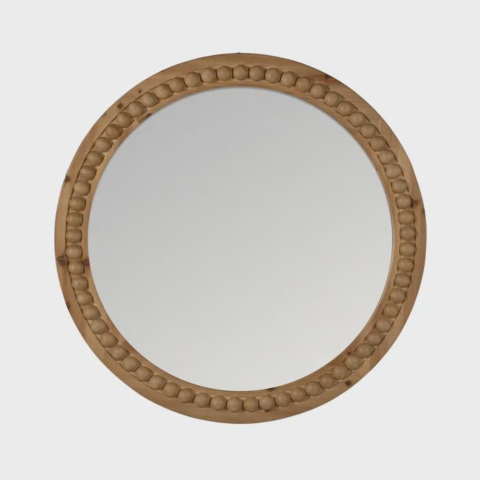 Spiegel Rond houten lijst bubbels (groot)