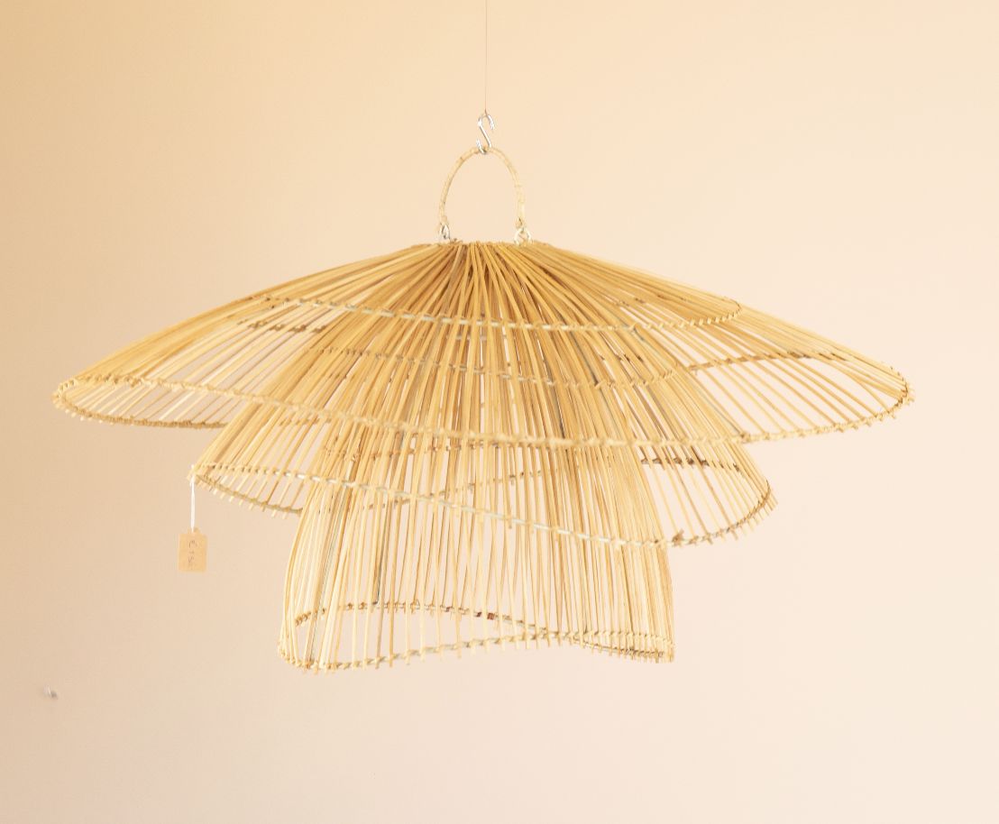 Hanging Natural Tiered Light Shade