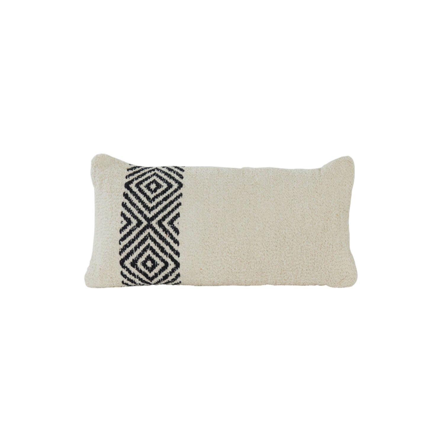 Cream Black Pillow 60x30