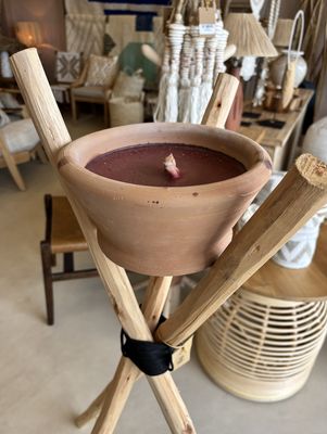 Riad Standing Candle Holder/Terracotta