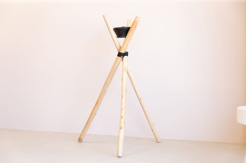 Riad Standing Candle Holder/Black