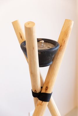 Riad Standing Candle Holder/Black