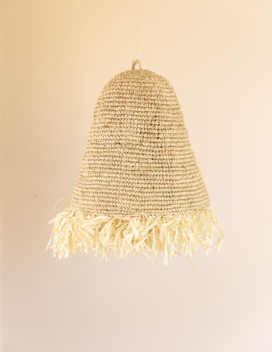 Raffia Hanging Bell Shade