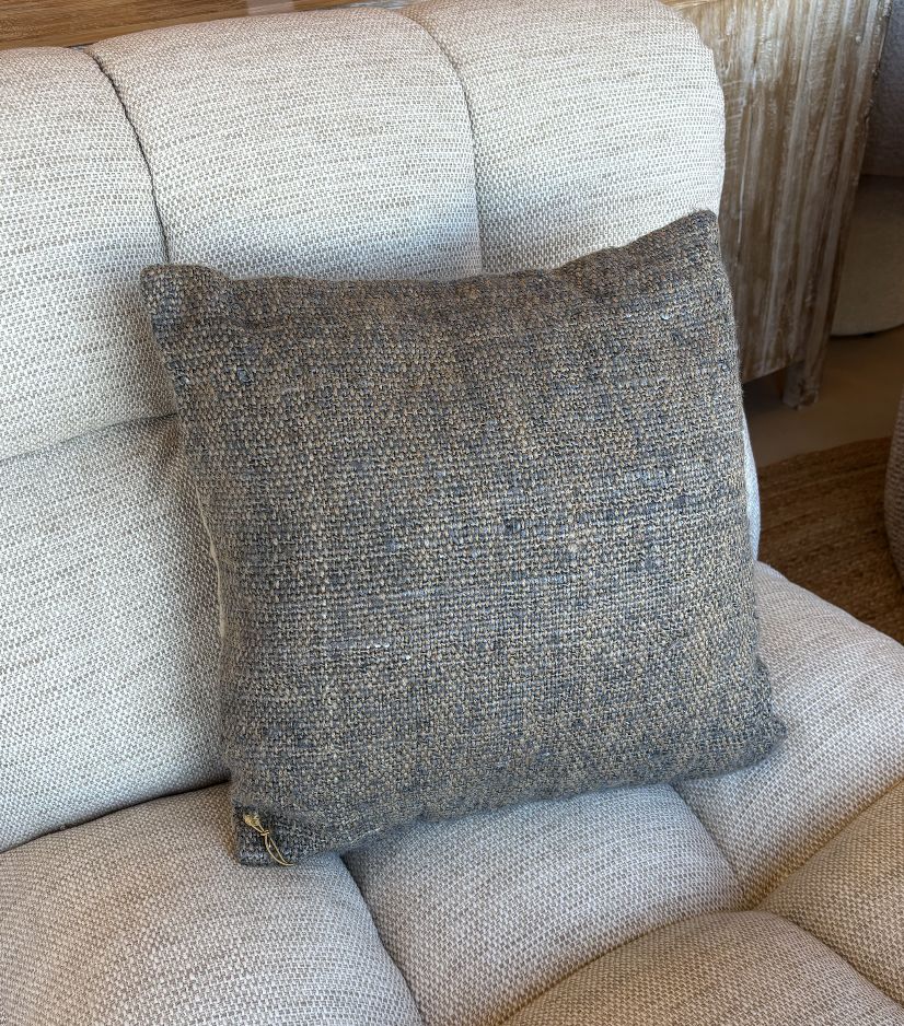 Pillow jute blue