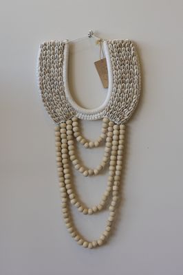 Natural Wall Decor with Wooden Beads