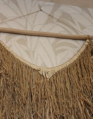 Natural Wall Decor raffia with Beads