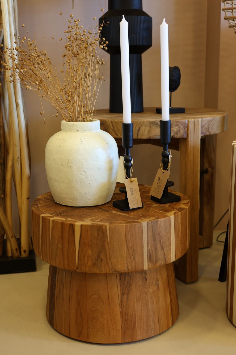 Industrial Round side table small