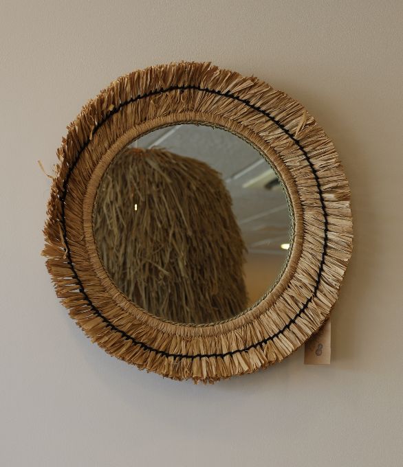 Natural Round Mirror