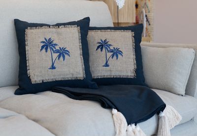 Dark Palm Cushion
