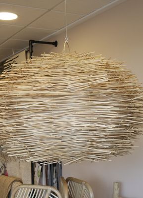 Hanglamp ovaal stokjes